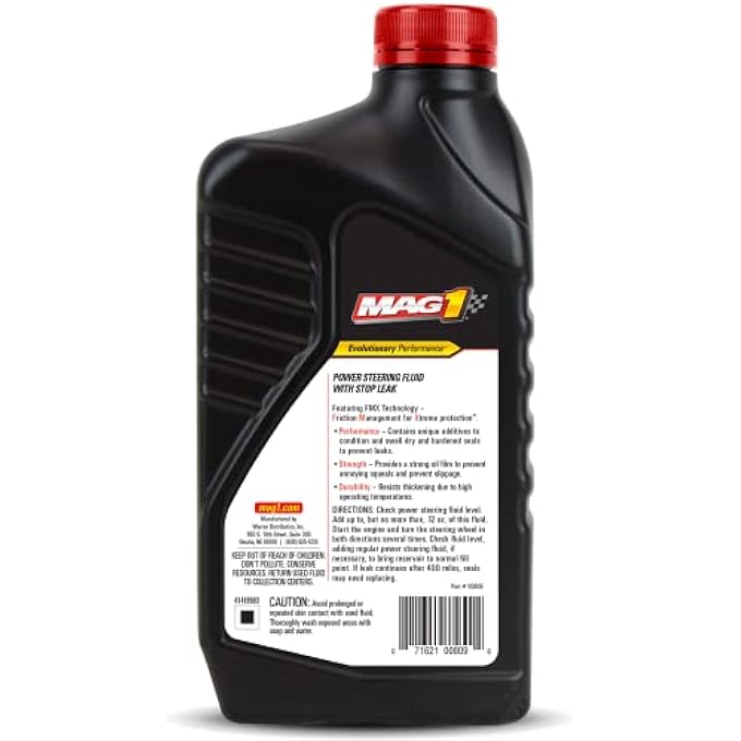 Mag 1 00809 POWER STEERING FLUID W/STOP LEAK - 1 QUART - Image 2